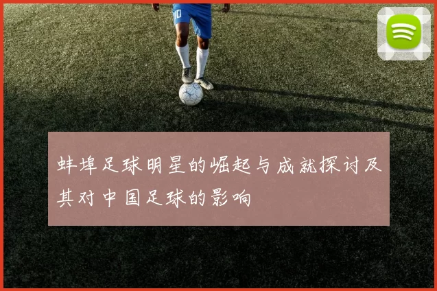 蚌埠足球明星的崛起与成就探讨及其对中国足球的影响
